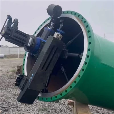 Draagbare flensgerichte machine
